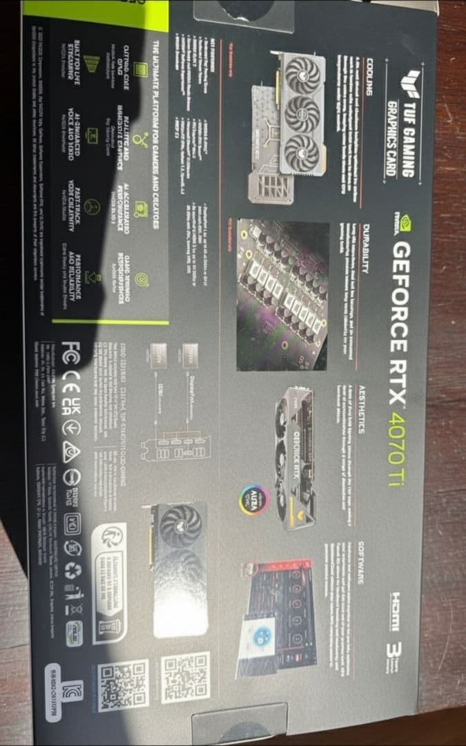 グラフィックボード・グラボ・ビデオカード ASUS TUF Gaming GeFo RTX 4070 Ti Oc 12GB