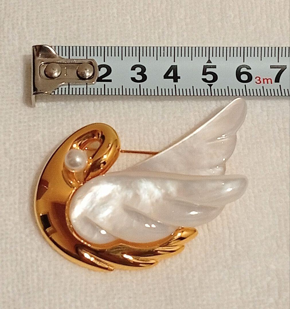 【ほぼ未使用】TASAKI タサキ ブローチ スワン 本真珠 アコヤ真珠 パール
