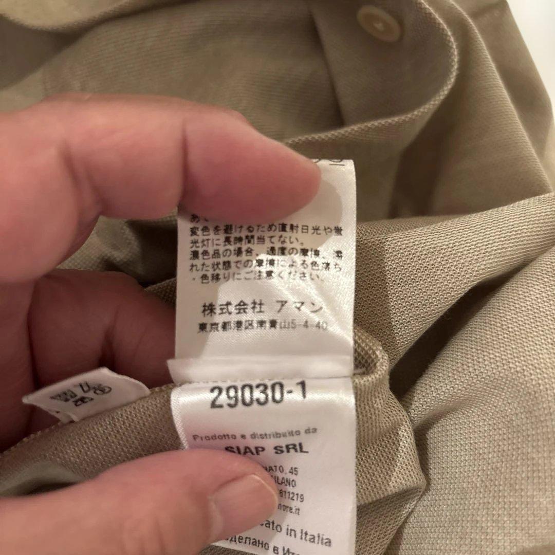 フィナモレ／ジャージーシャツ／グレージュ／S