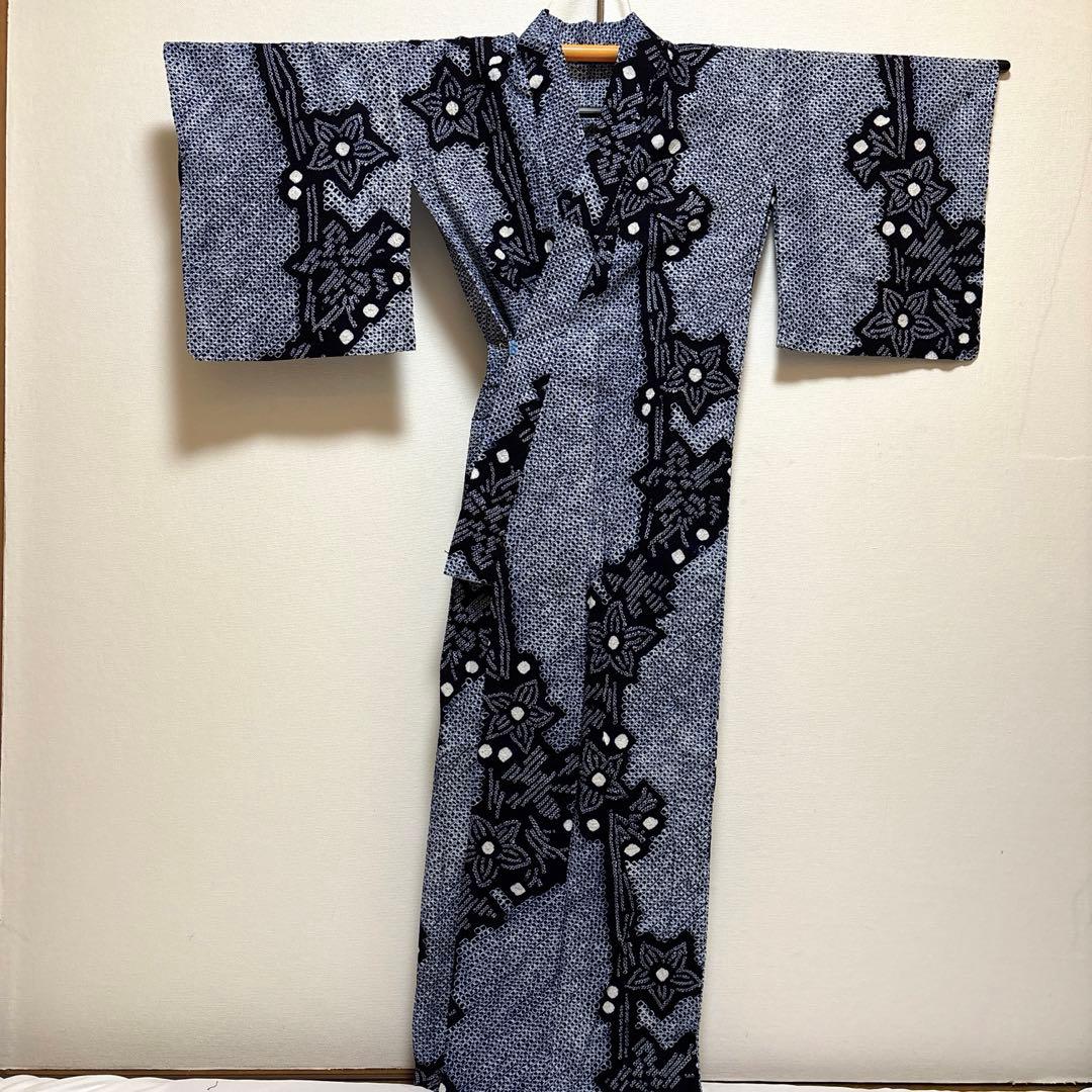 Misaki　浴衣【有松絞り】白紺色 女性用 木綿 夏用 総絞り有松鳴海絞