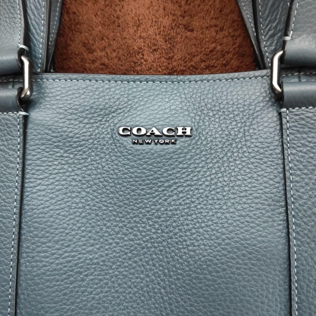 COACH ダークブルー トートバッグ