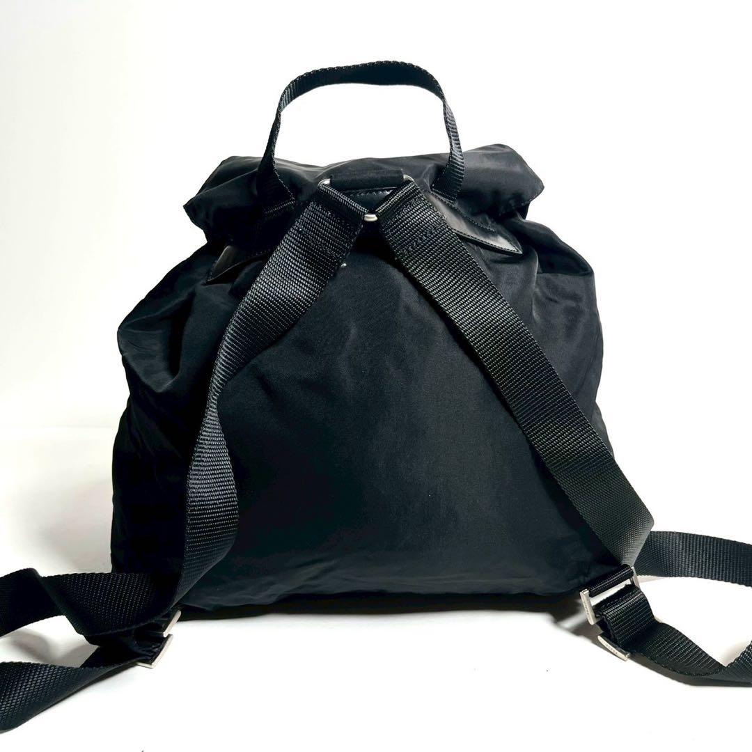 【極上美品✨】プラダ バッグパック リュック 三角ロゴ 巾着 テスートナイロン