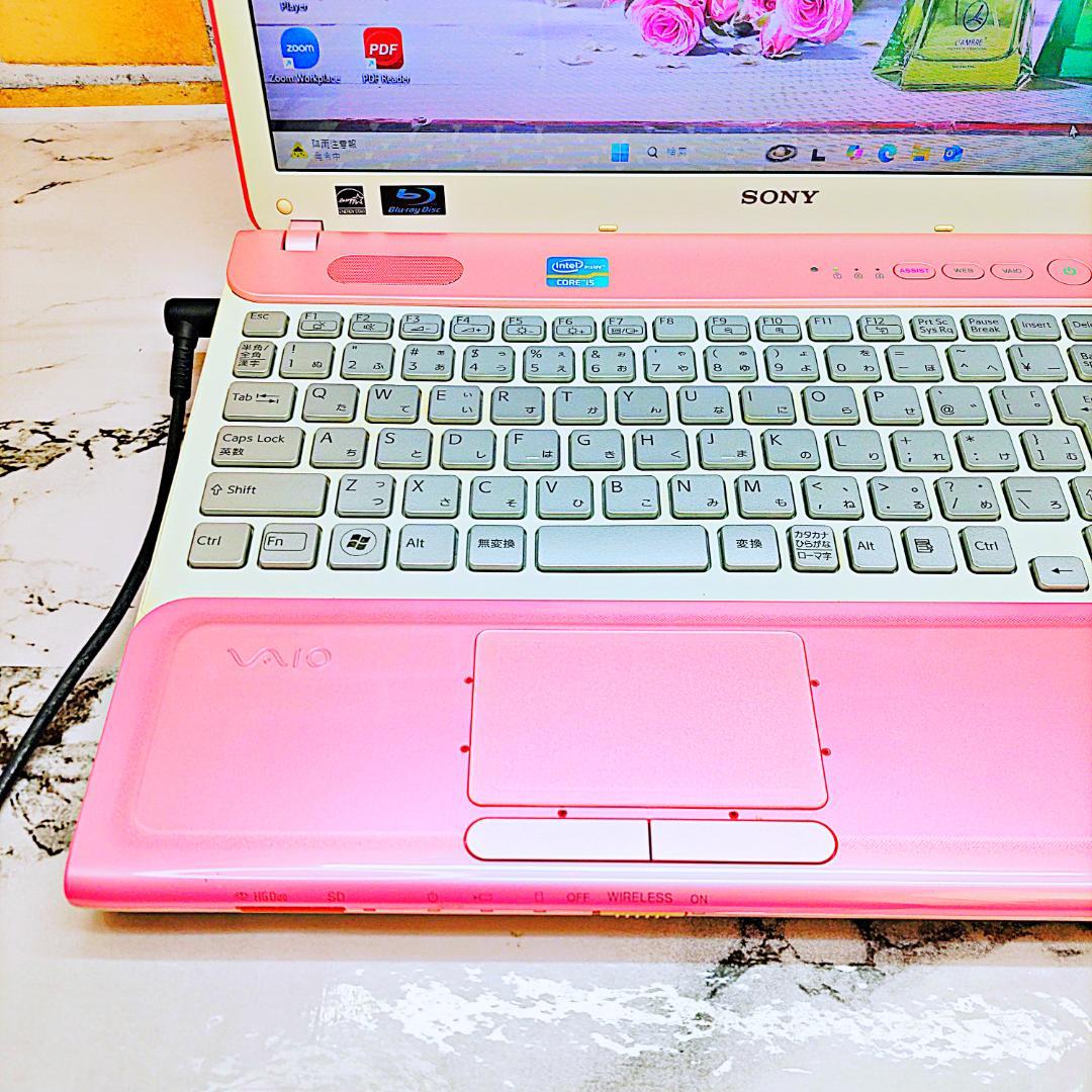 スケルトンピンクノートパソコン❣️Core-i5☘️爆速SSD✨メモリ8G