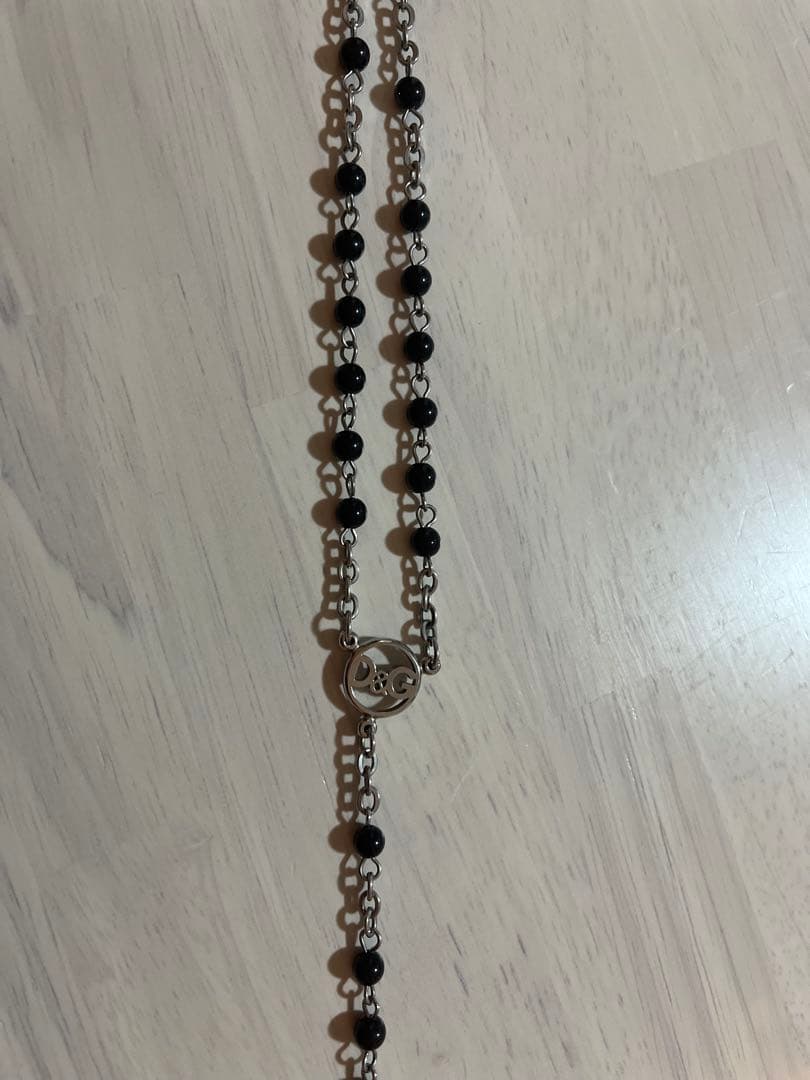 ロザリオスタイル ネックレス 十字架付き