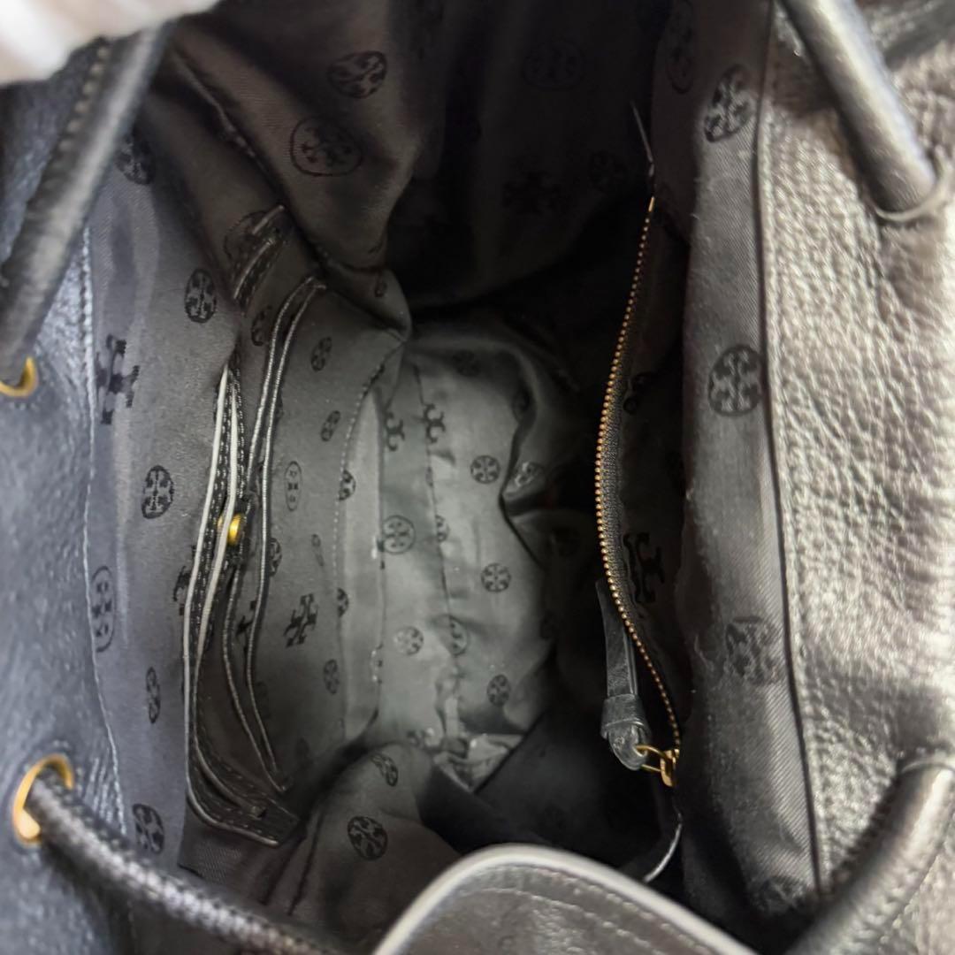 【極美品】トリーバーチ ロビンソン リュック レザー 肩掛け 黒 A4可 大容量