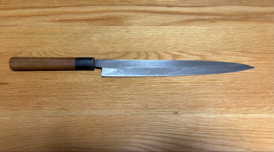 木屋團十郎、柳刃包丁、現状販売、わりと綺麗だと思います。