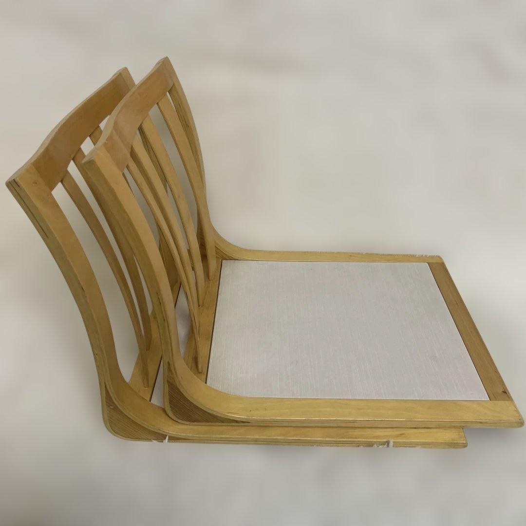 木製座椅子 4脚セット　格子 和座敷 昭和レトロ