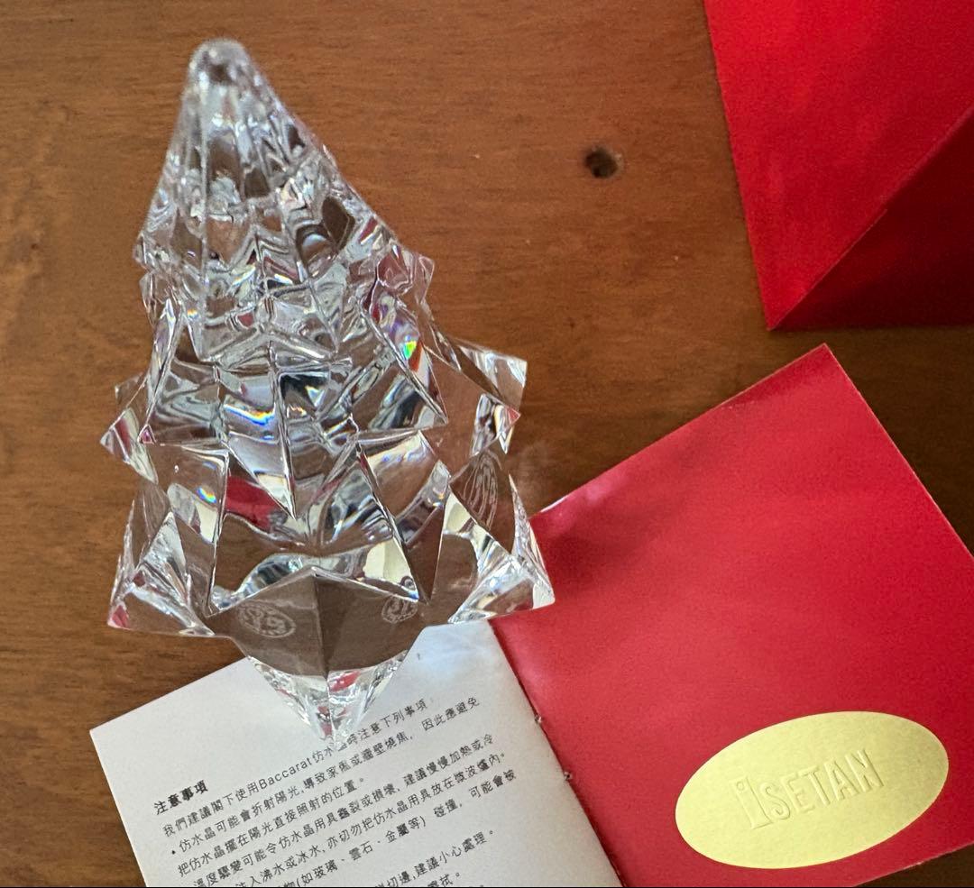 バカラ　クリスマスツリー　オブジェ