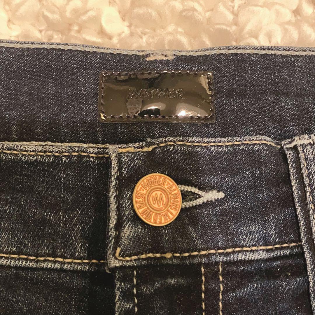 【未着用美品】 MOTHER INSIDER CROP STEP FRAYデニム