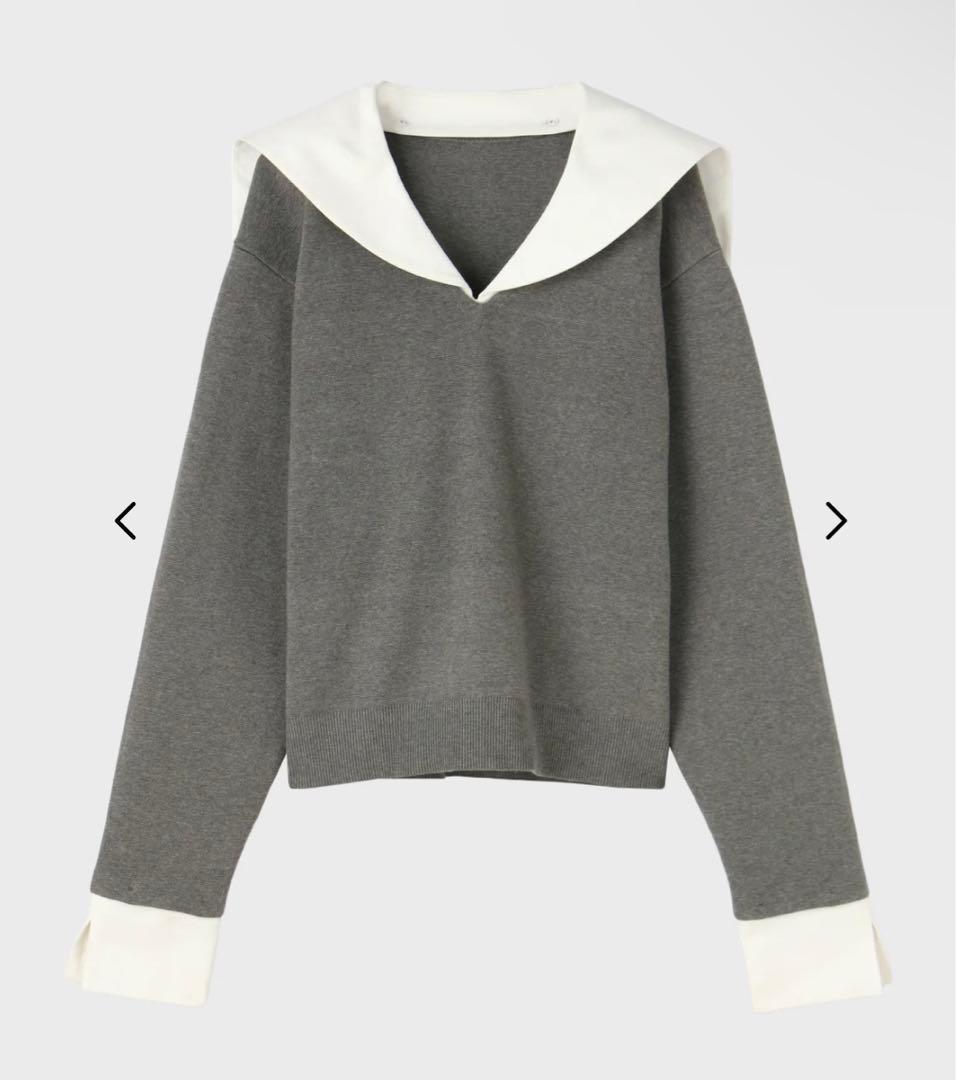 THE TOÉ THE TOE Cochem Sailor Top グレー　S