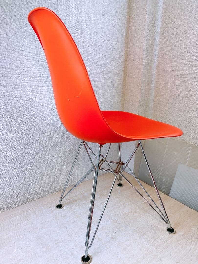 ①Eames サイドシェルチェア DSR Vitra製 エッフェル イームズ朱赤
