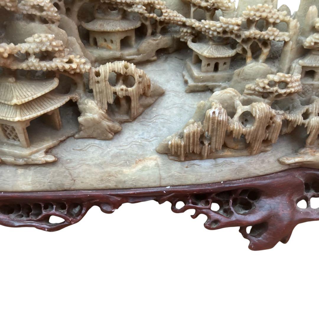 中国美術　寿山石彫刻　置物