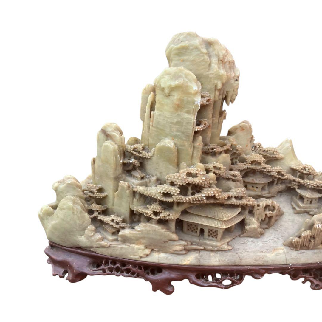 中国美術　寿山石彫刻　置物