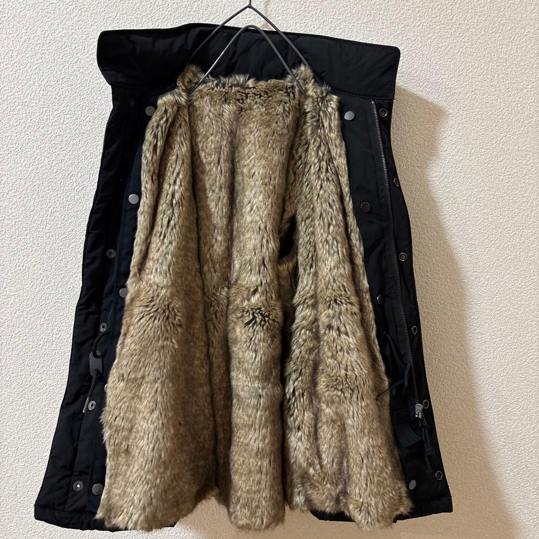 新品同様　ポロラルフローレン ミリタリー ジャケット ファーライナー付　黒　XS