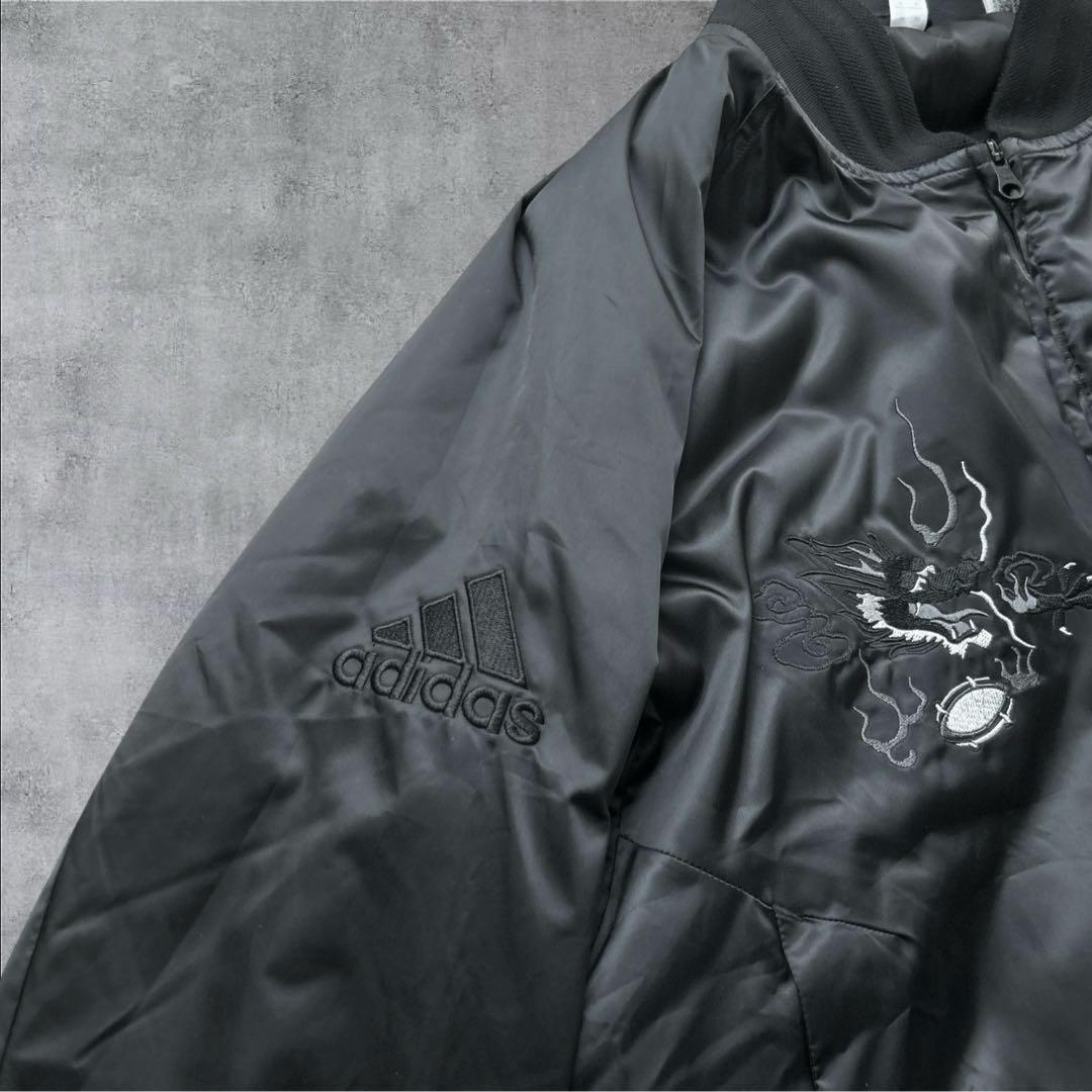 美品　adidasオールブラックス　スカジャン　和柄刺繍　Lサイズ 日本限定
