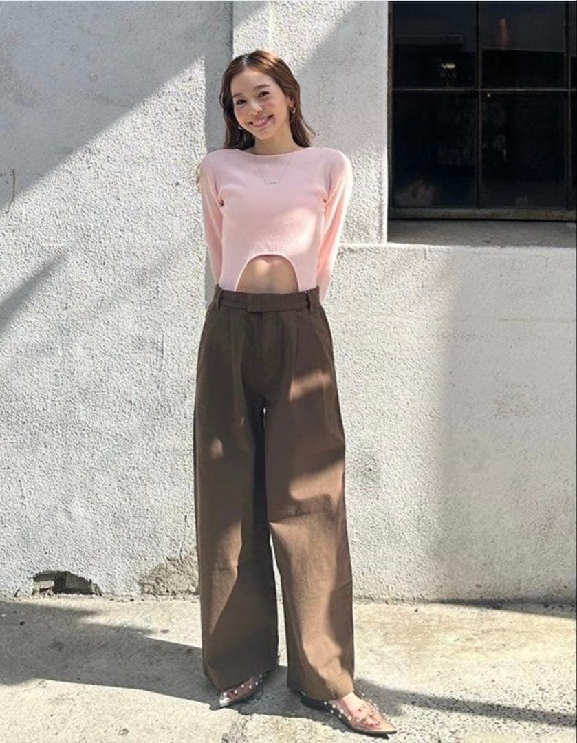 searoomlynn♡ リネンコンビ2wayクルーBODYスーツ