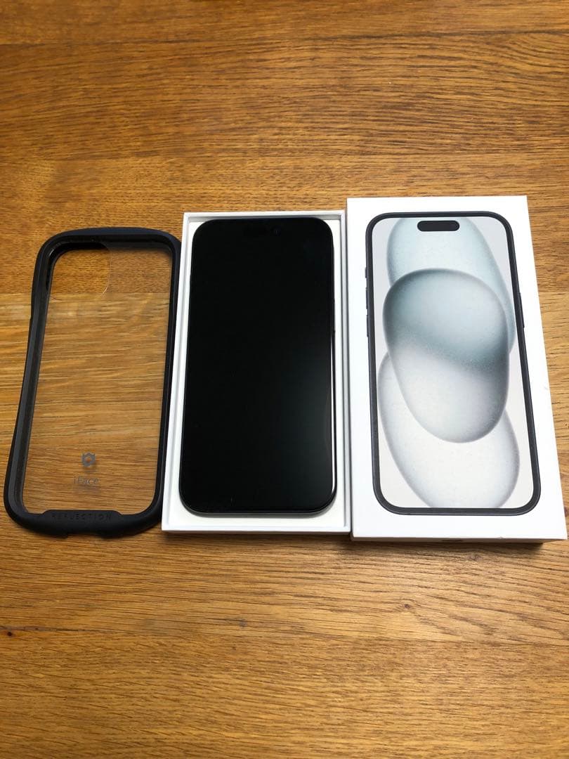 iPhone 15 ブラックApple care限定保証iFaceケース付き