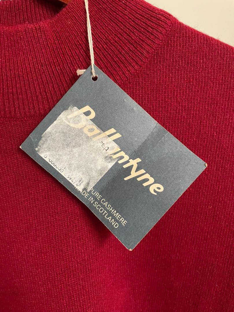 80s 新品未使用　Ballantyne デッドストック カシミヤ　ニット 40