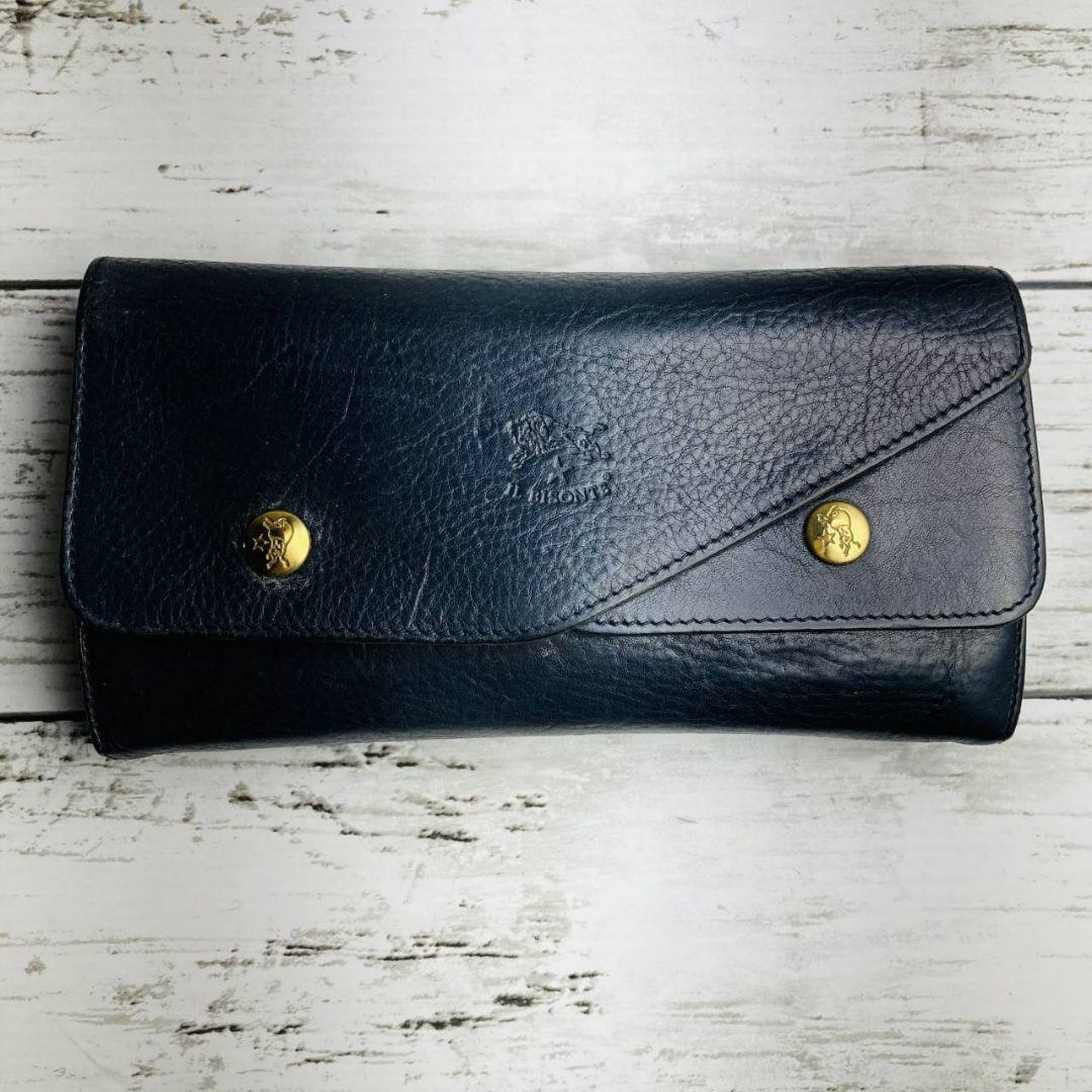 【高級感漂う美しい本革】IL BISONTE　長財布　ネロ　大容量　バイソン刻印