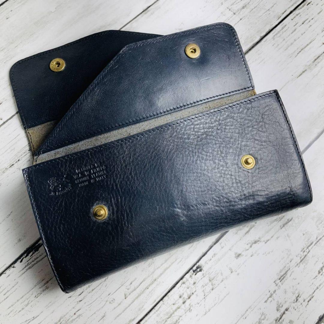 【高級感漂う美しい本革】IL BISONTE　長財布　ネロ　大容量　バイソン刻印