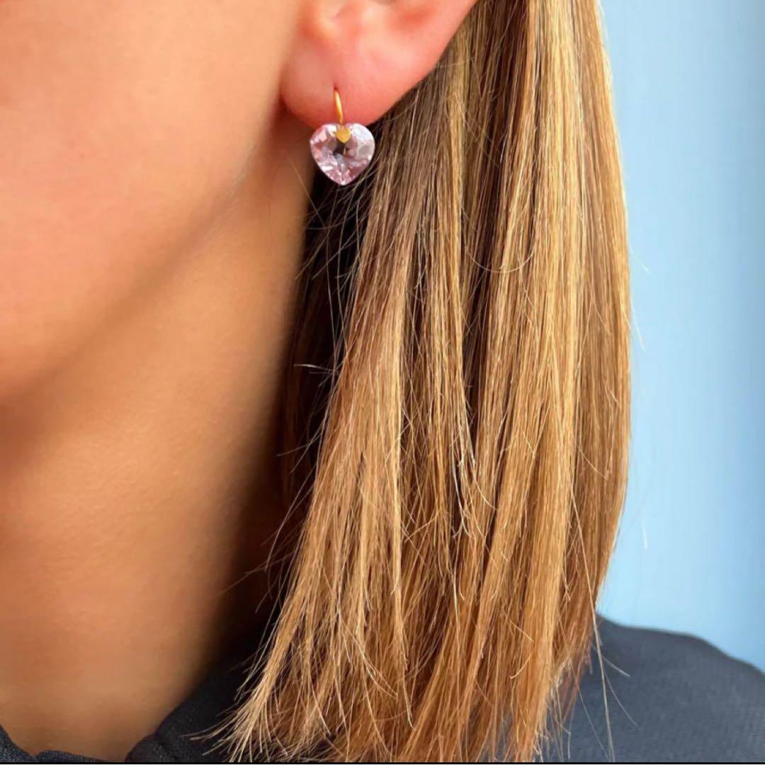 MHT アメジスト スモールハート ブリリアントピアス 【片耳のみ】