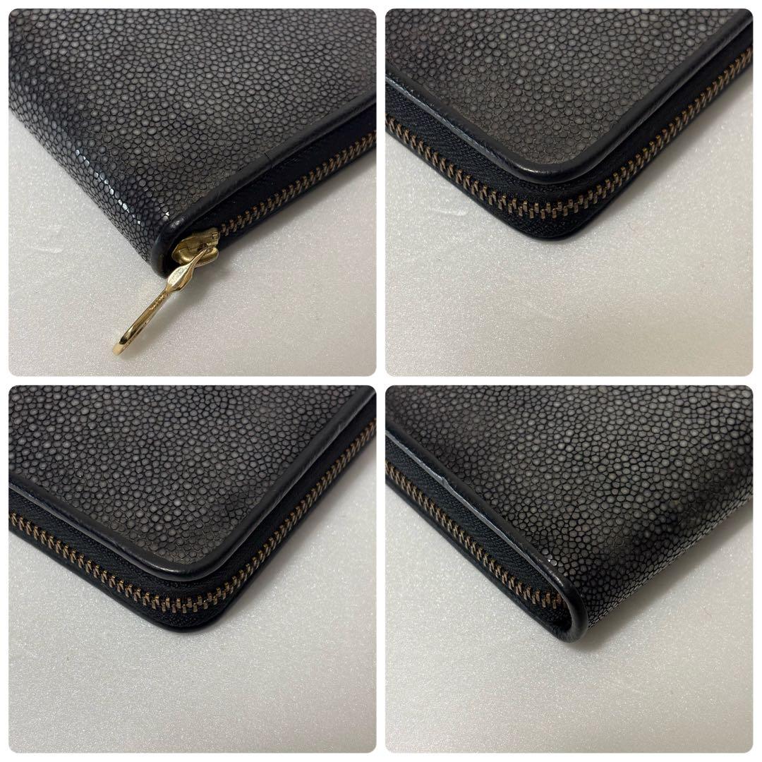 極美品　muta　長財布　ガルーシャ　スティングレイ　ラウンドファスナー　エイ革