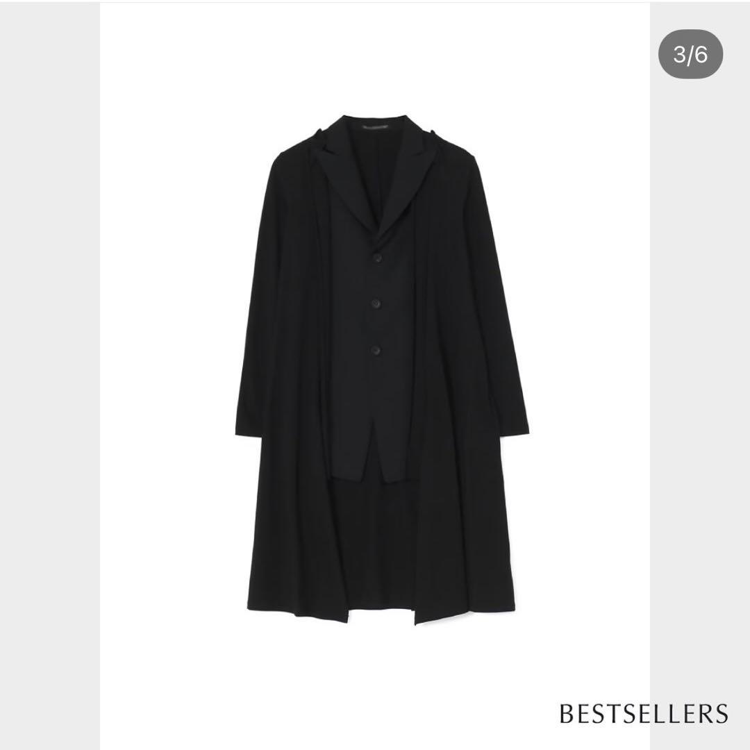 新品　ヨウジヤマモトYohji ウールギャバジン　コート　ジャケット　黒ブラック