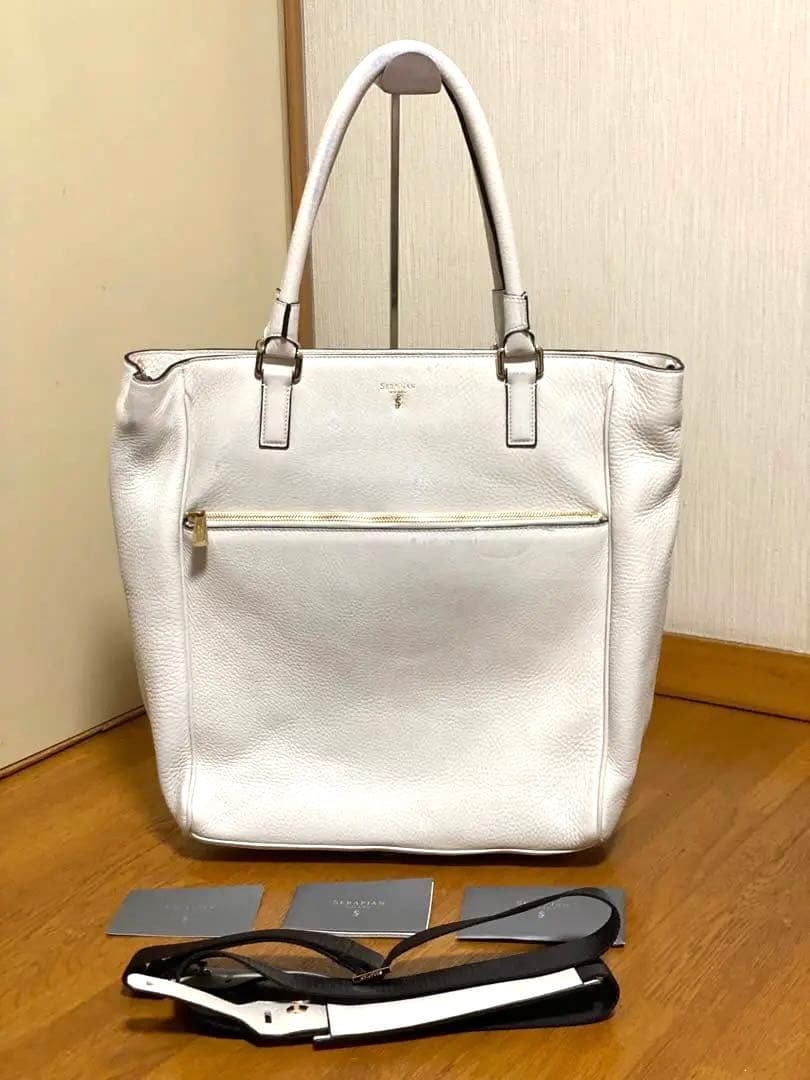 専用セラピアン　ビジネス　トートバッグ　オフホワイト　白
