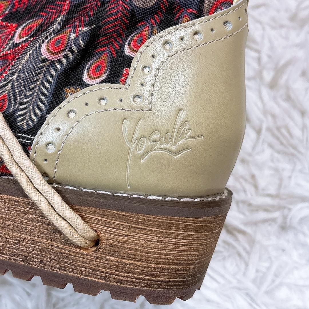 大人気完売品【未使用極美品】ヨースケ レースアップブーツ サイドジップ 23.5
