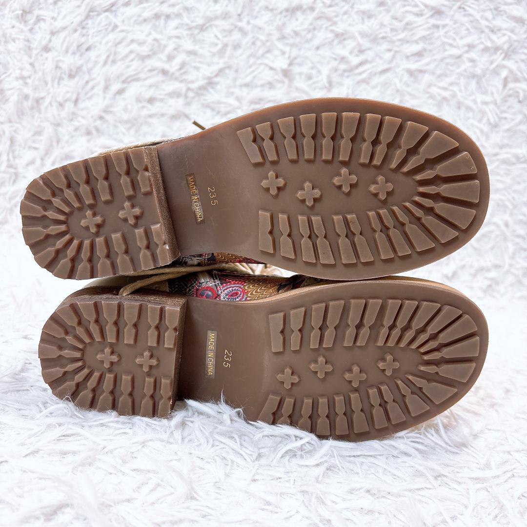 大人気完売品【未使用極美品】ヨースケ レースアップブーツ サイドジップ 23.5