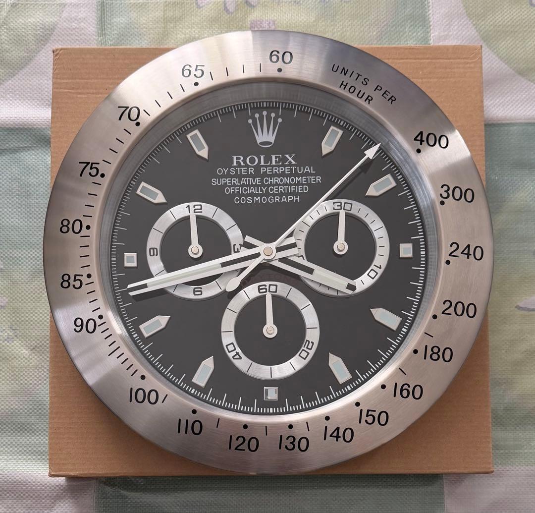 ロレックス デイトナ風 インテリア時計 非売品 販促品 ディスプレイ用 新品