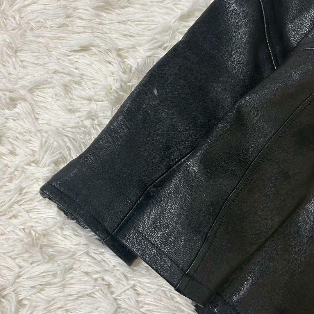 FREAK'S STORE ライダースジャケット ブラック L ゴートレザー