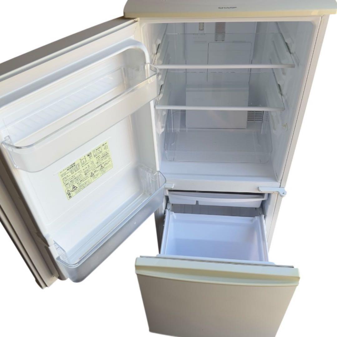 SHARP 2ドア冷凍冷蔵庫 137L ホワイト SJ-D14B-W 動作確認済