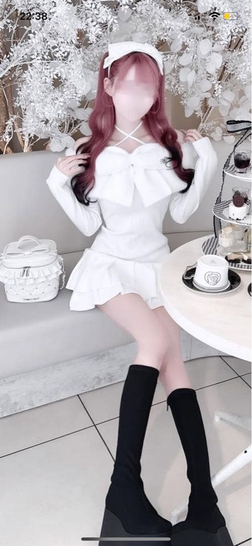 honey mew ビッグリボンクロスオフショルワンピ ミシェルマカロン 完売品