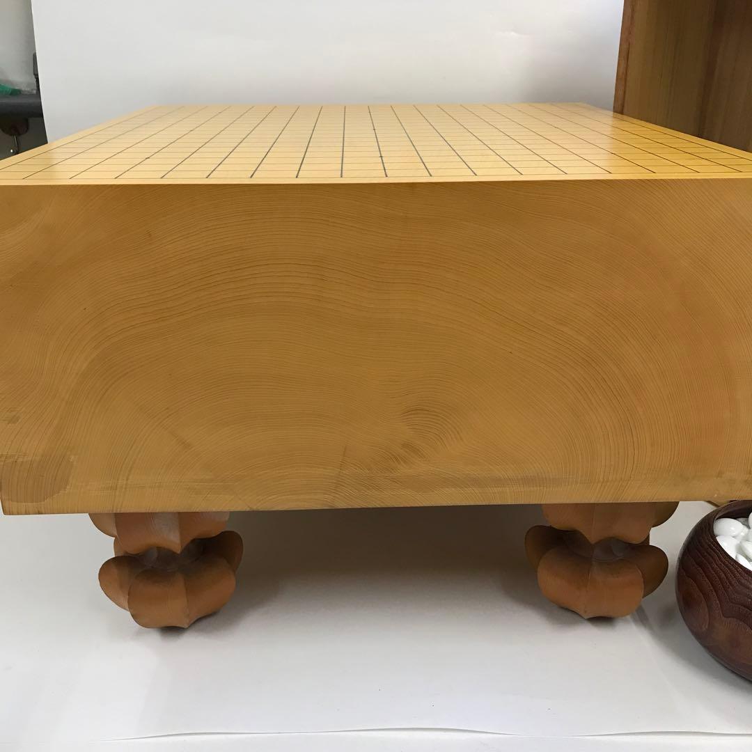 高級　木製　囲碁盤　碁石セット　レトロ　桐蓋つき碁盤　美品　新榧碁盤