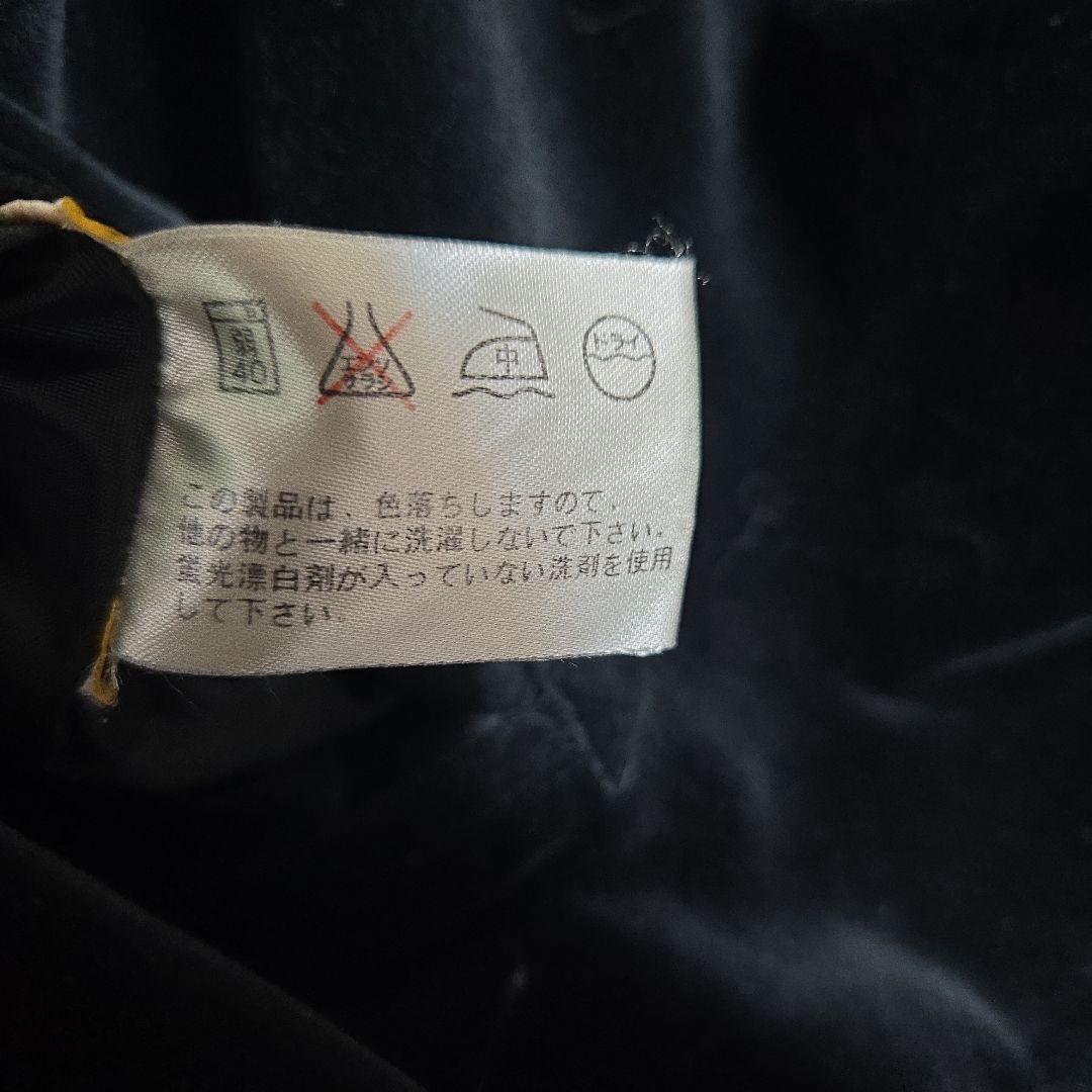 スクリプト 花旅楽団 別珍 リバーシブル スカジャン 鷹 刺繍 黒 M