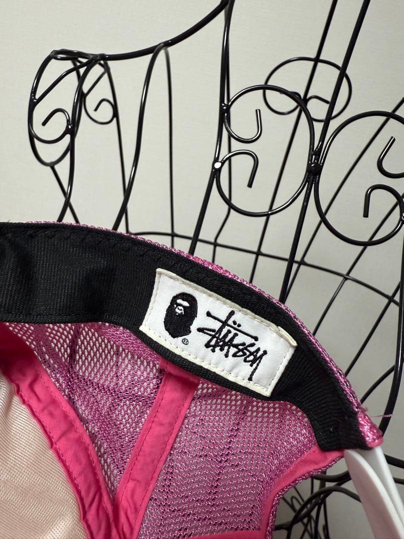 希少品　STÜSSY & A BATHING APE® キャップ