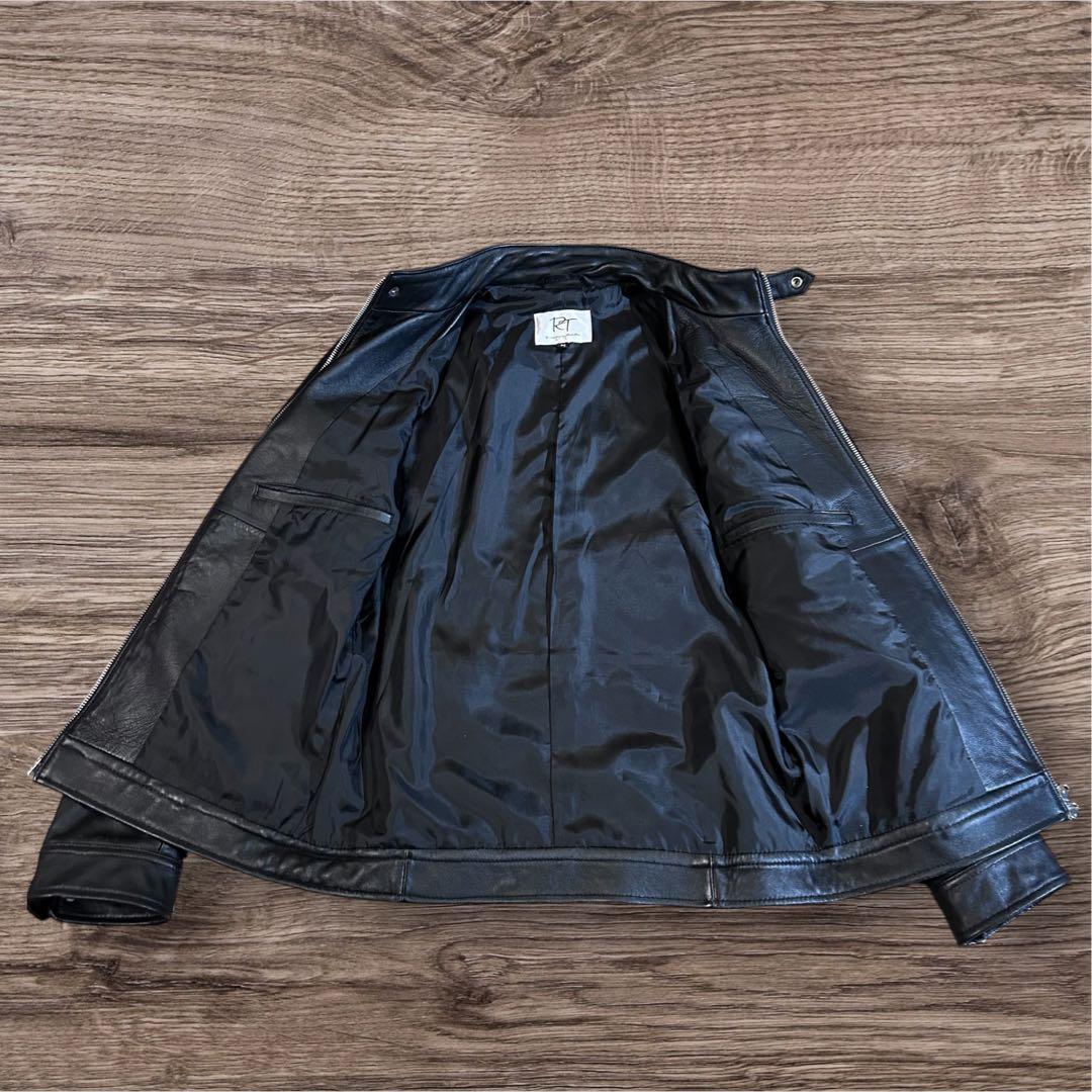 美品 ラトルトラップ 羊革 シングルライダースジャケット 黒 M メンズビギ y