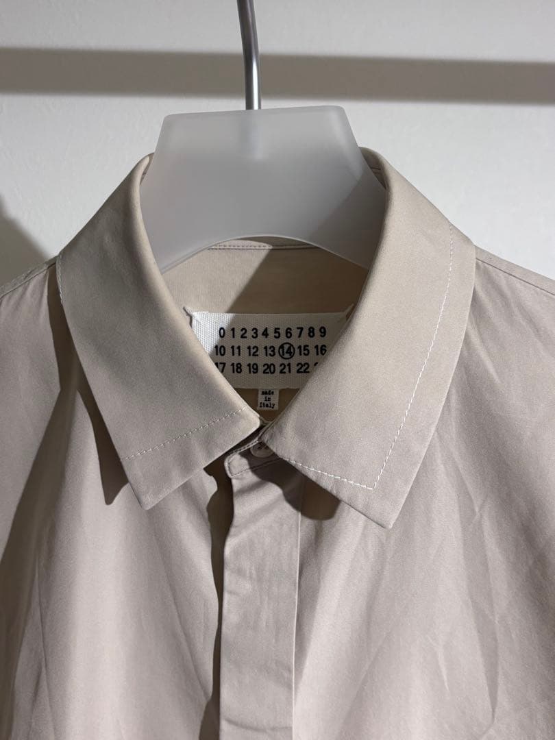 Maison Margiela ステッチデザインベージュシャツ