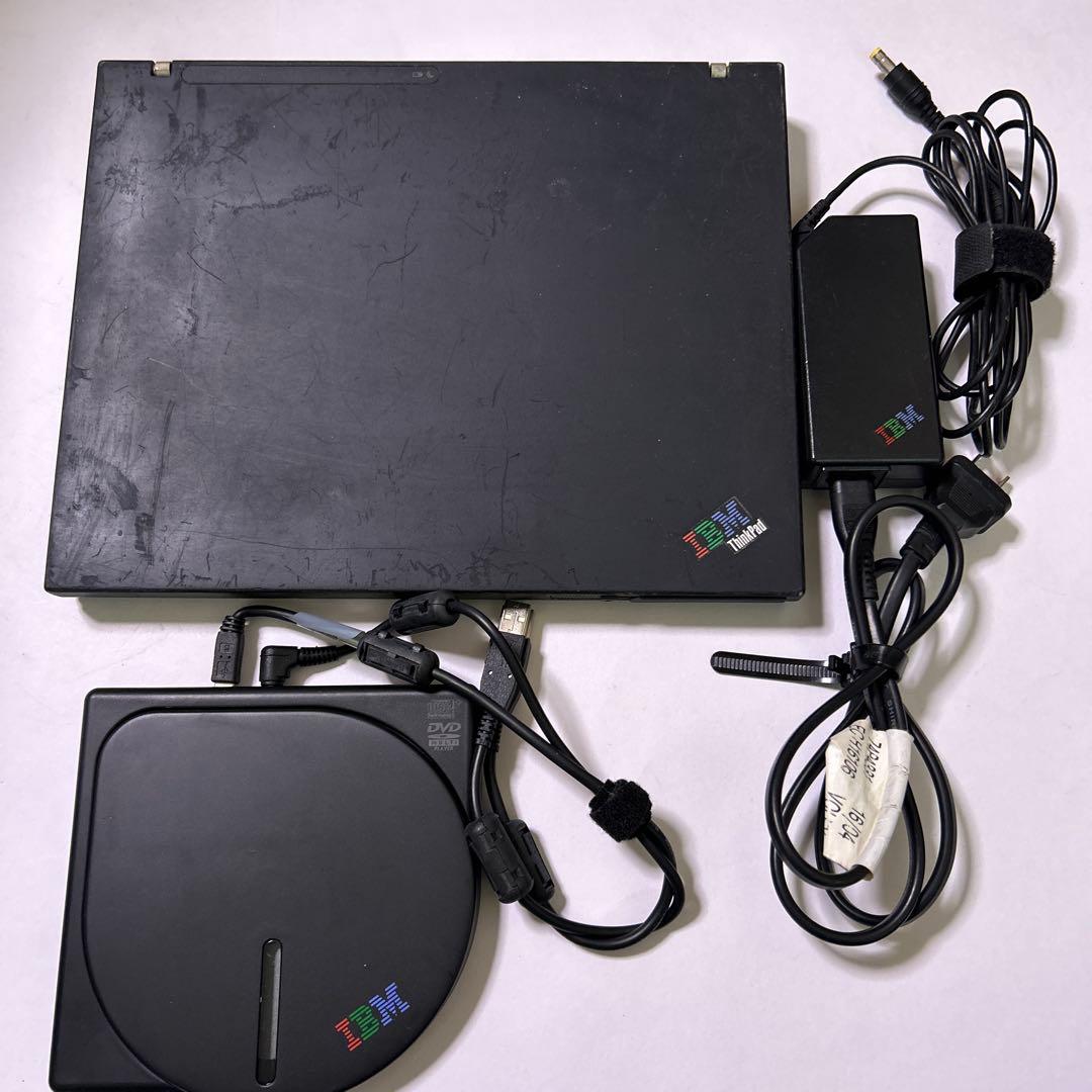 動作品 ビンテージ IBM ThinkPad X40 背面傷あり オマケ付き