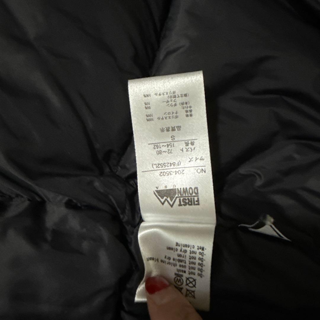 FIRST DOWN ブラックダウンジャケット Sサイズ