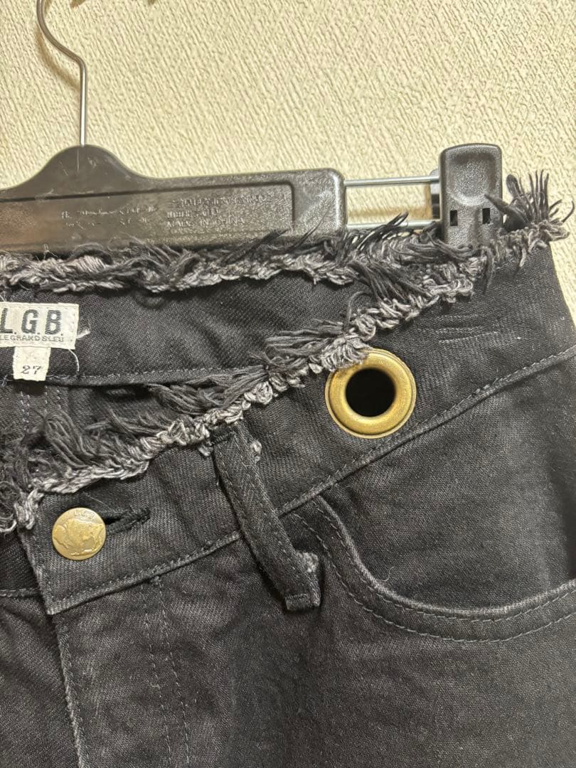 LGB ルグランブルー フリンジベルボトム　黒 初期