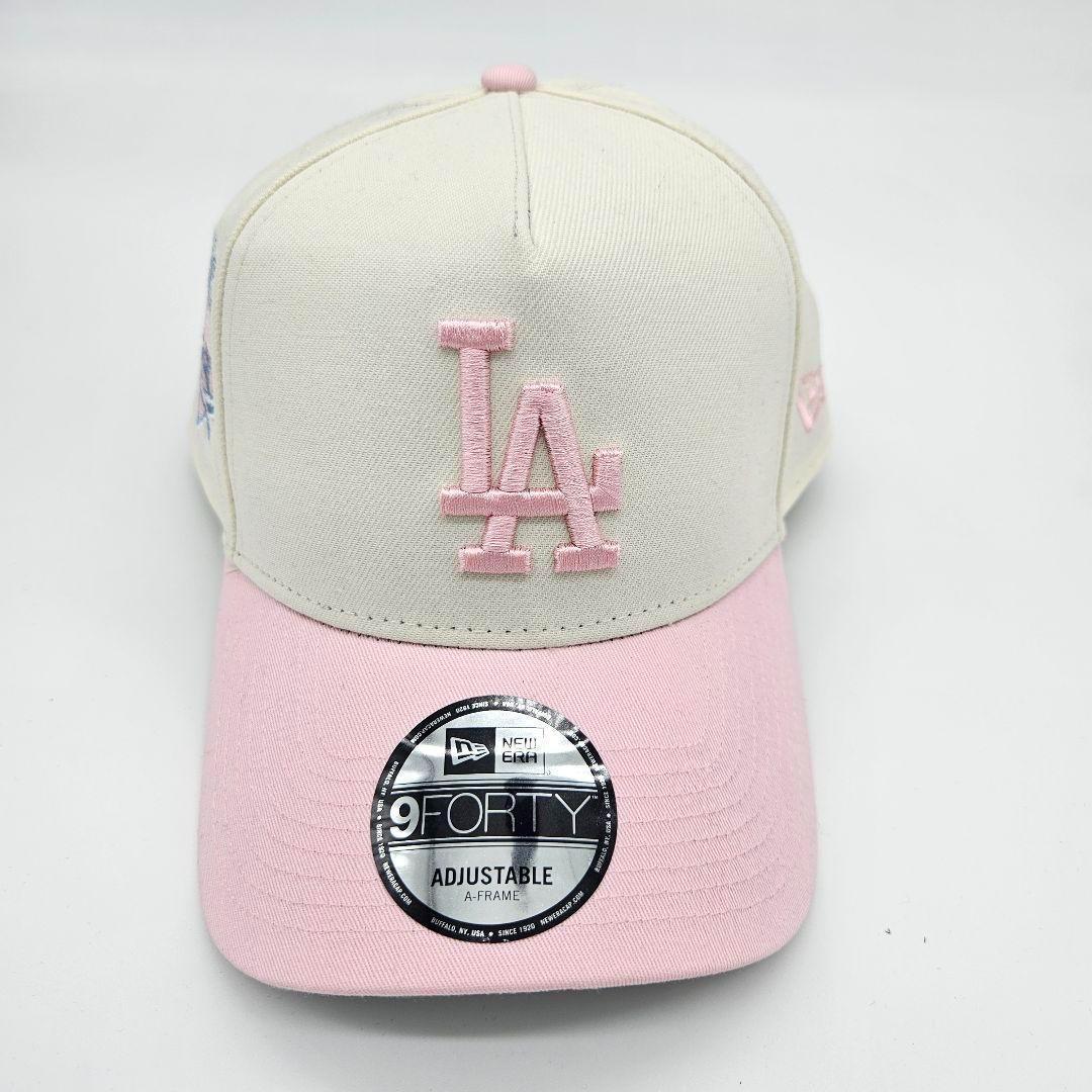 白 ピンク ホワイト ドジャース ニューエラ キャップ LA 限定 US