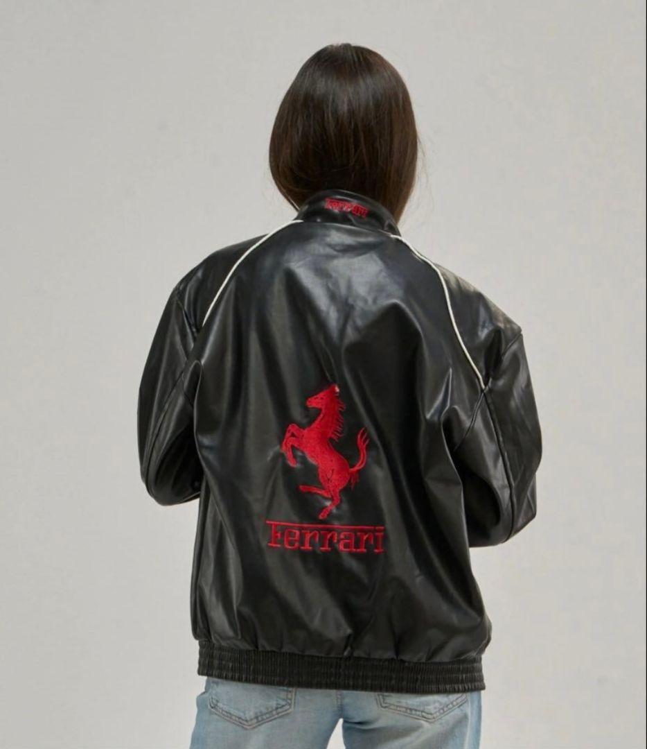 Ferrari F1 チームジャケット レーシングジャケット（Lサイズ）黒/赤