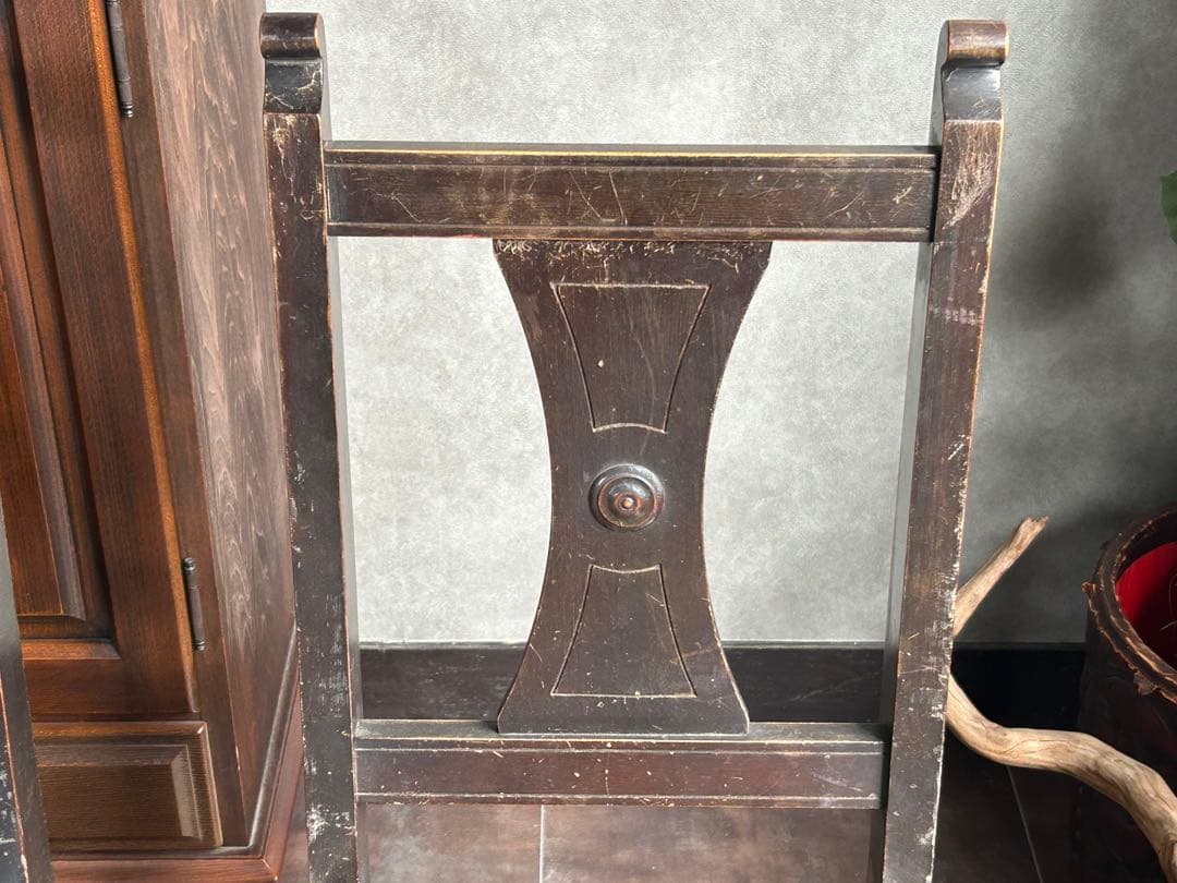 希少　ヴィンテージチェア　レトロ　アンティーク　レザー　クラシック　2脚セット