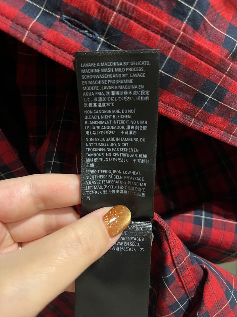 BALENCIAGA チェック柄 長袖シャツ　3B オーバーサイズ