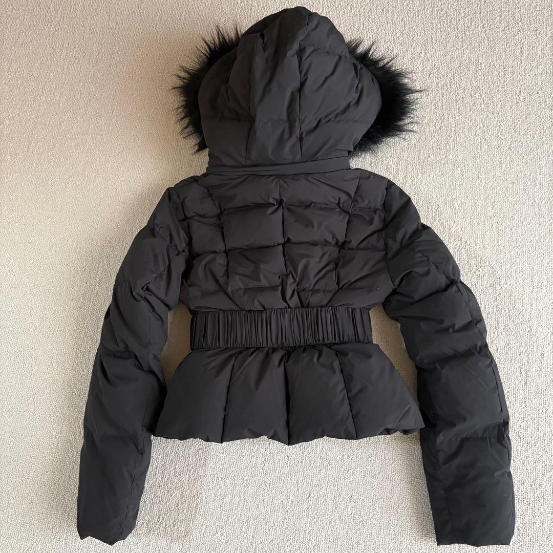 GYDA ファー付きショートダウンジャケット　ベルト付き