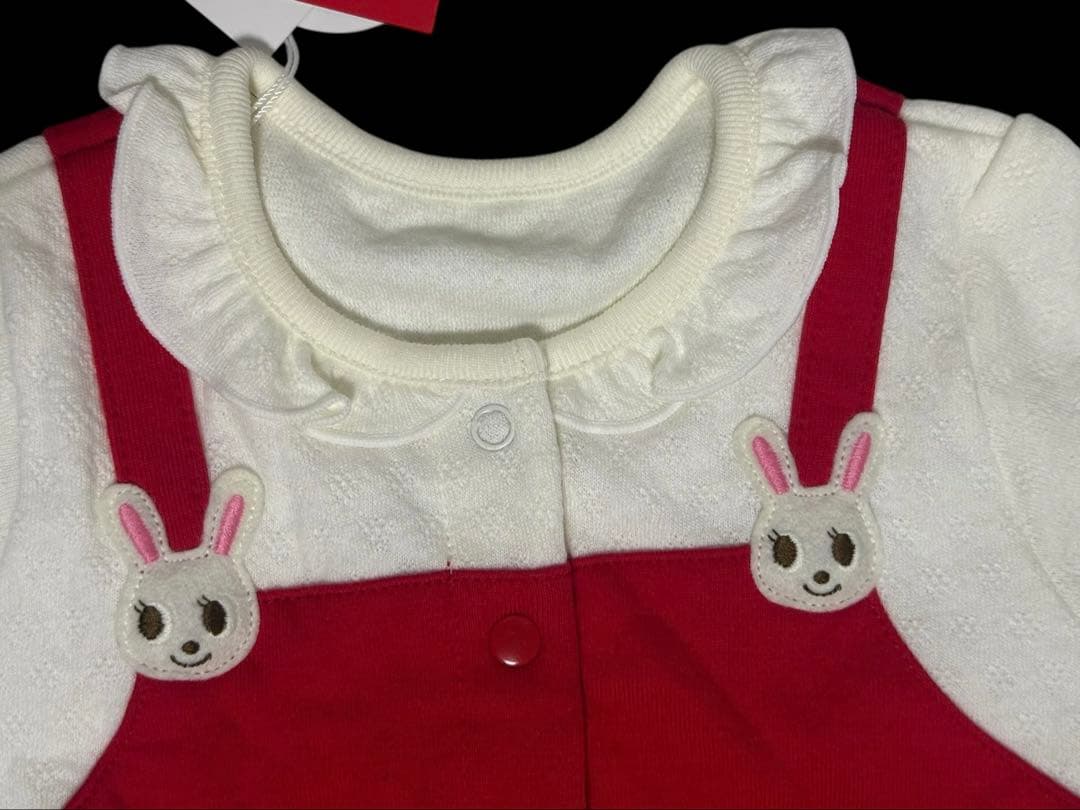 MIKIHOUSミキハウス ベビー服 ロンパース 70cm うさぎ 美品 タグ付
