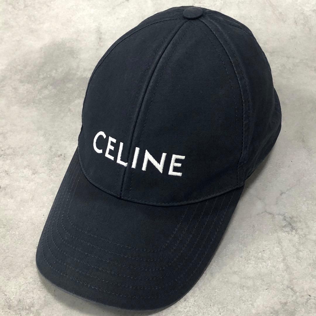 美品✨CELINE ロゴ デニムブルー ベースボールキャップ Sサイズ 正規品