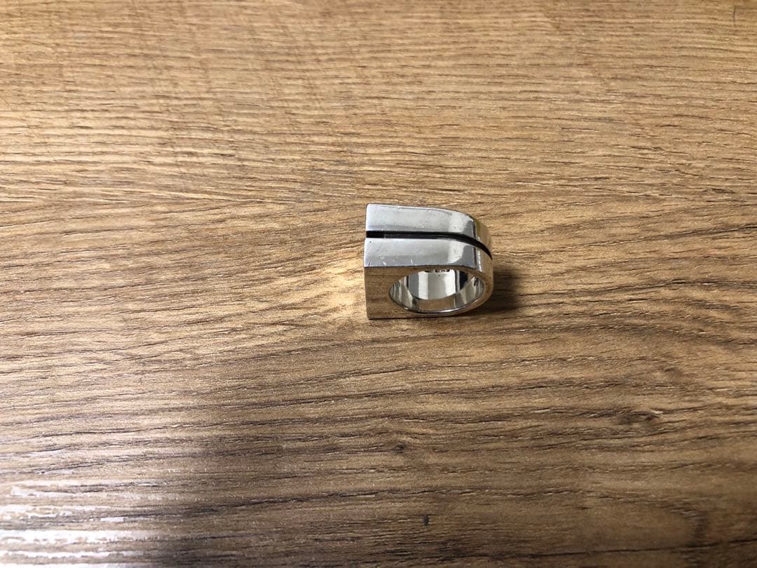 17号 GUCCI リング グッチ 指輪 シルバー Ag925 スクエア ヘビー